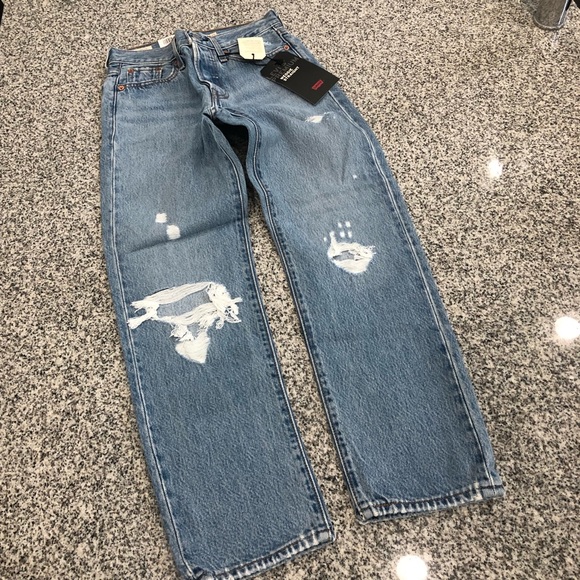 Levi’s Wedgie Straight High Waisted Jeans Cropped - Picture 6 of 8